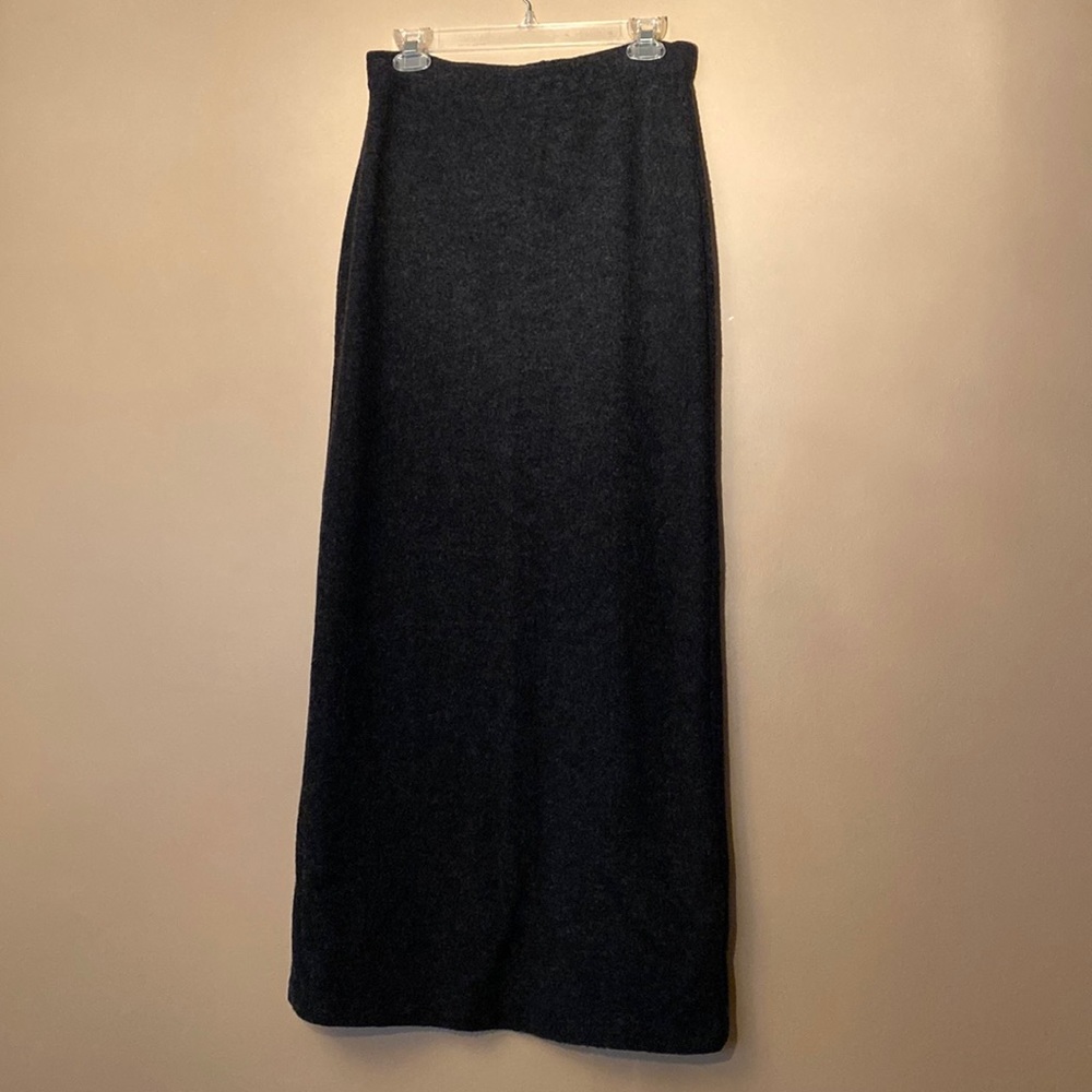 LONG BLACK SKIRT, 100% SOFT WOOL:)